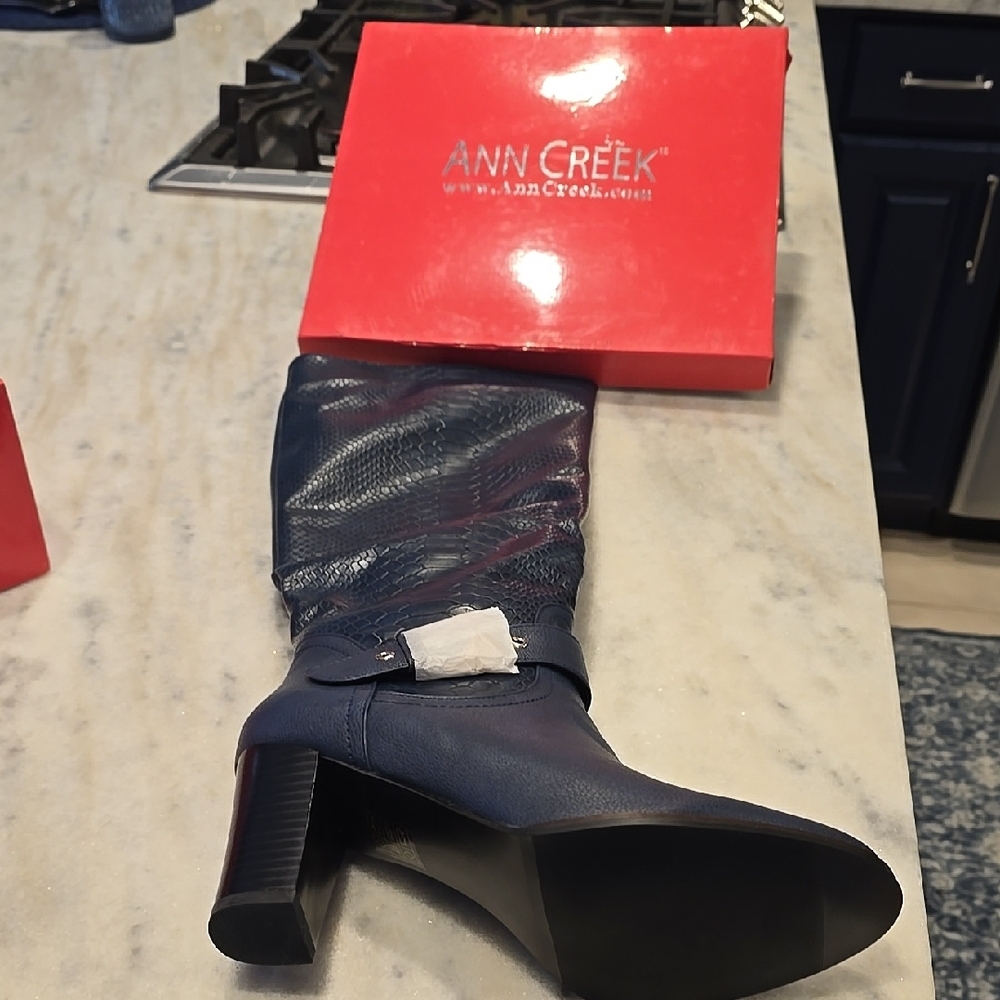 Ann Creek Blue Knee-High Boots